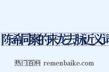 陈希同案的来龙去脉近义词是什么意思的图片
